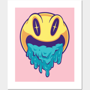 Vomiting Emoticons Smile Mode Posters and Art